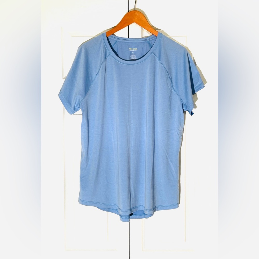 Tek Gear Essential Gear Women's Short Sleeve Oversized Fit Tops in Blue and Teal - Picture 6 of 9